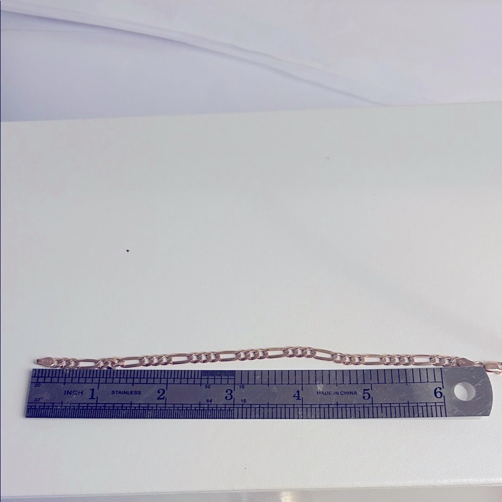 14K rose gold over Sterling silver Chain Bracelet - Picture 6 of 6